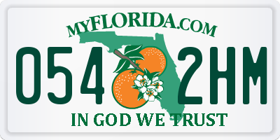 FL license plate 0542HM