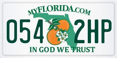 FL license plate 0542HP