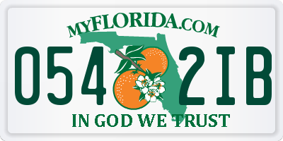 FL license plate 0542IB