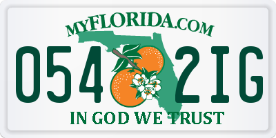 FL license plate 0542IG