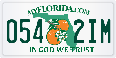 FL license plate 0542IM