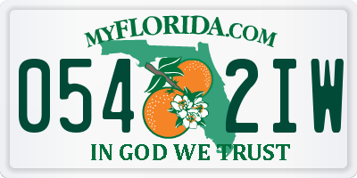 FL license plate 0542IW