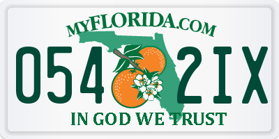 FL license plate 0542IX