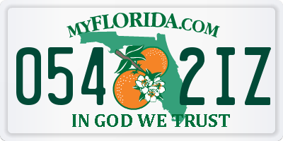 FL license plate 0542IZ