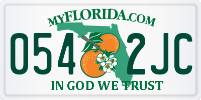FL license plate 0542JC