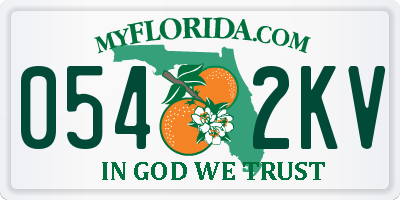 FL license plate 0542KV