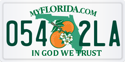 FL license plate 0542LA