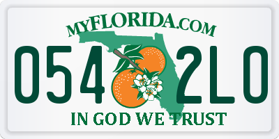 FL license plate 0542LO