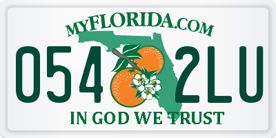 FL license plate 0542LU