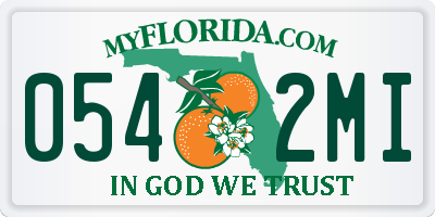 FL license plate 0542MI