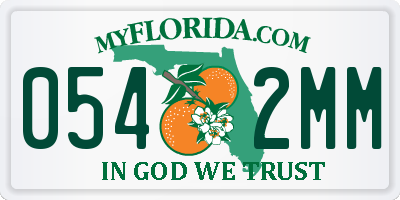 FL license plate 0542MM