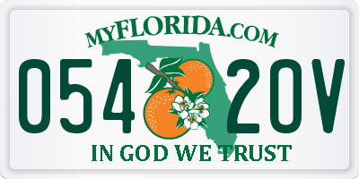 FL license plate 0542OV