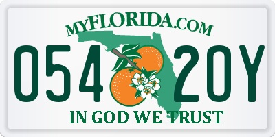 FL license plate 0542OY