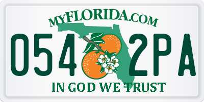 FL license plate 0542PA