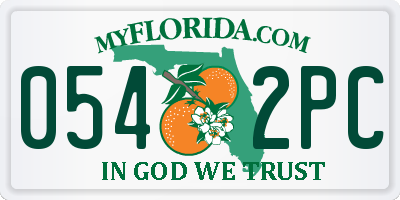 FL license plate 0542PC