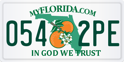 FL license plate 0542PE