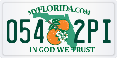 FL license plate 0542PI