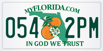 FL license plate 0542PM