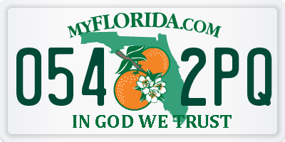 FL license plate 0542PQ