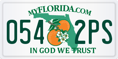 FL license plate 0542PS