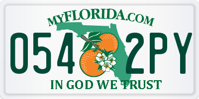 FL license plate 0542PY