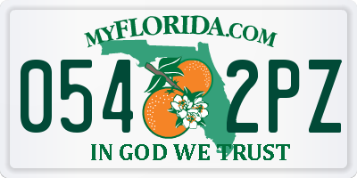 FL license plate 0542PZ