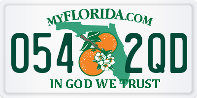 FL license plate 0542QD