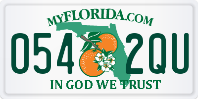 FL license plate 0542QU