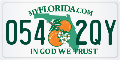 FL license plate 0542QY