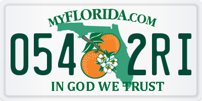 FL license plate 0542RI