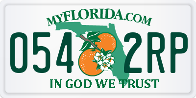FL license plate 0542RP