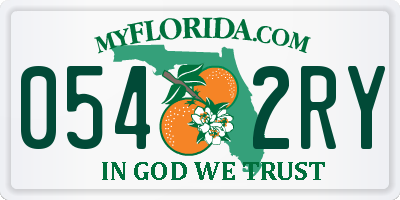 FL license plate 0542RY