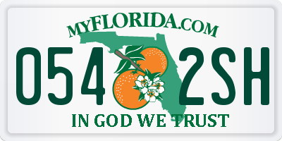 FL license plate 0542SH
