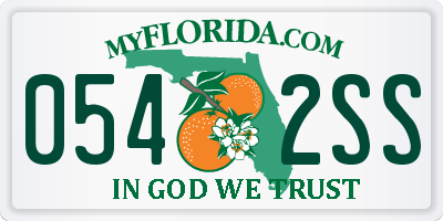 FL license plate 0542SS