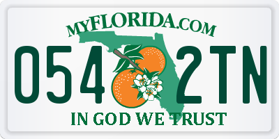 FL license plate 0542TN