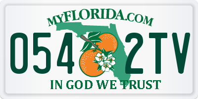 FL license plate 0542TV