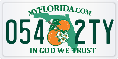 FL license plate 0542TY