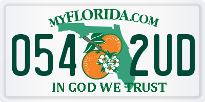 FL license plate 0542UD