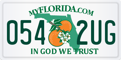 FL license plate 0542UG