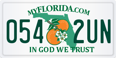 FL license plate 0542UN