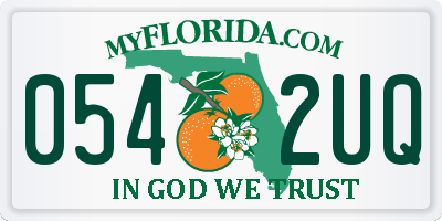 FL license plate 0542UQ