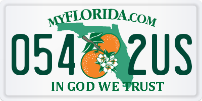 FL license plate 0542US