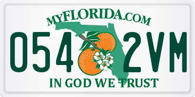 FL license plate 0542VM