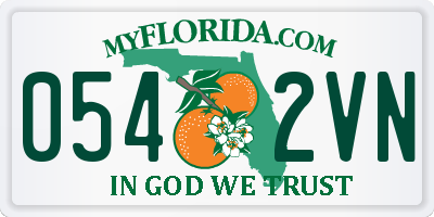 FL license plate 0542VN