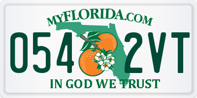 FL license plate 0542VT