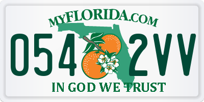 FL license plate 0542VV