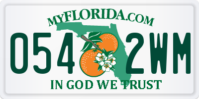 FL license plate 0542WM