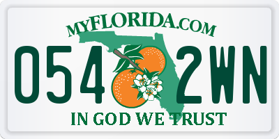 FL license plate 0542WN