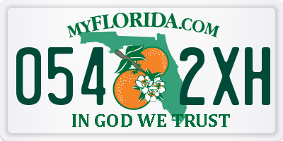 FL license plate 0542XH
