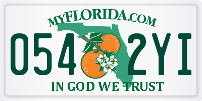 FL license plate 0542YI